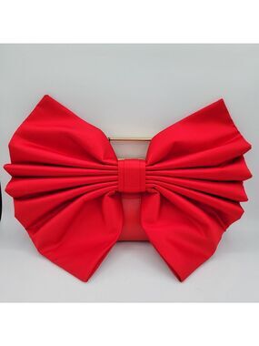 Alice + Olivia Red Bow Handbag NEW #2838